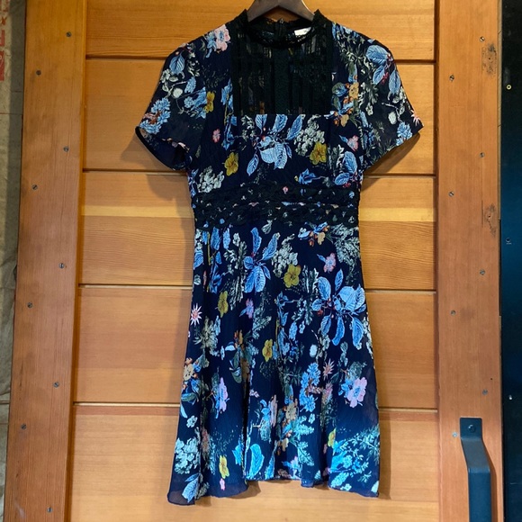 Foxiedox Juniper Floral high neck minidress Anthro - Picture 2 of 12